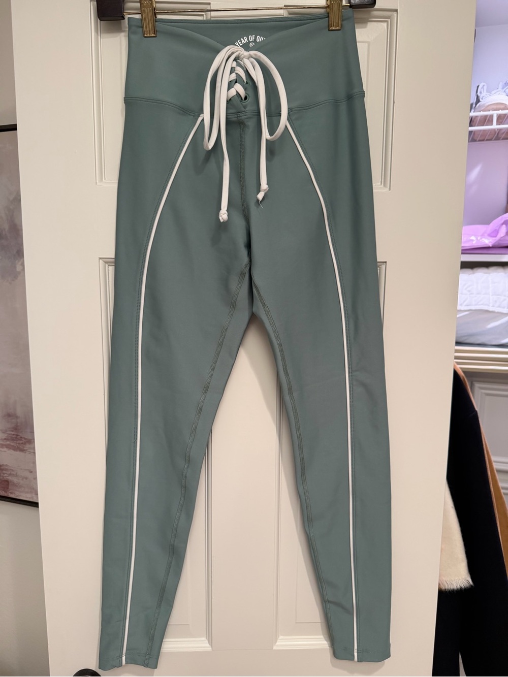 Year of Ours Field top and Legging -Basil and White